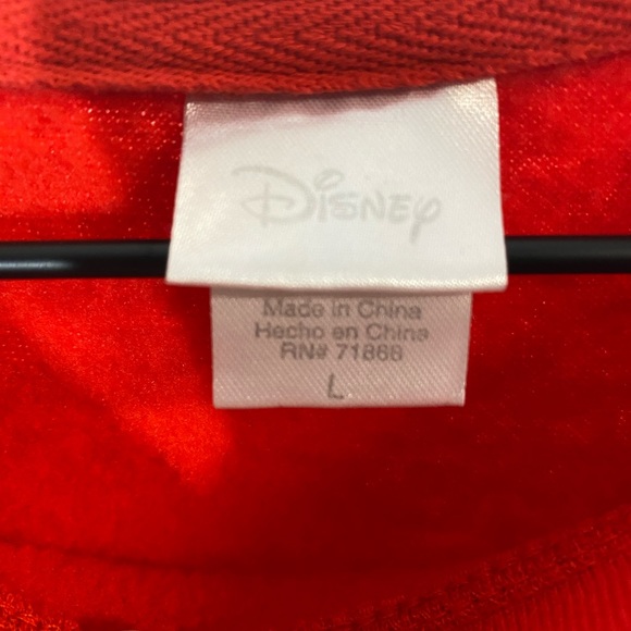 Disney Minnie Mouse Sweatshirt Red Graphic Pullover Casual Cartoon Size Large - Picture 4 of 7